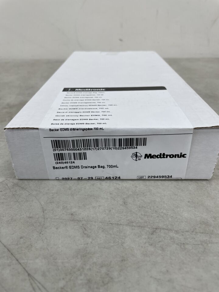 46124 - MEDTRONIC - Becker EDMS Drainage Bag, 700ml, (BX/1) - ( Expiry Date: 2027-07-29 )