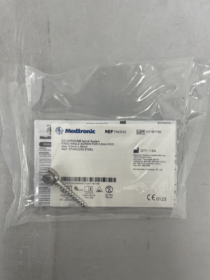 7563535 - MEDTRONIC - CD HORIZON Spinal System Screw, Fixed Angle, 5.5 x 35mm, (EA) - ( Expiry Date: 2099-12-31 )