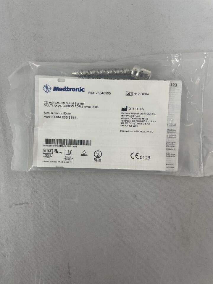 75646550 - MEDTRONIC - CD HORIZON Spinal System Multi Axial Screw, 6.5 x 50mm, (EA) - ( Expiry Date: 2099-12-31 )
