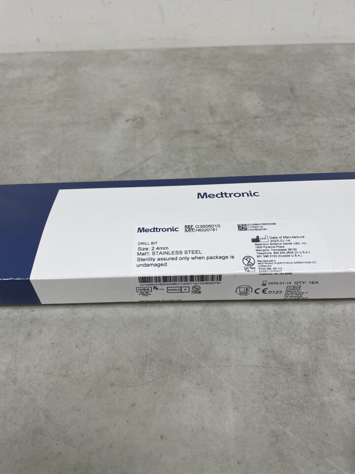 G3606010 - MEDTRONIC - Drill Bit Stainless Steel 2.4mm, (BX/1) - ( Expiry Date: 2033-01-14 )