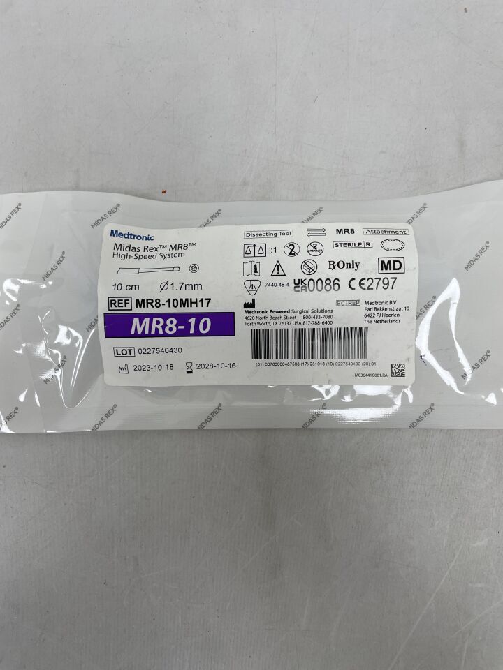 MR8-10MH17 - MEDTRONIC - Midas Rex MR8 Match Head Fluted Cutting Burr, 1.7 dia. x 2.3 mm Head Length, 10 cm Shaft Length, (EA) - ( Expiry Date: 2028-10-16 )