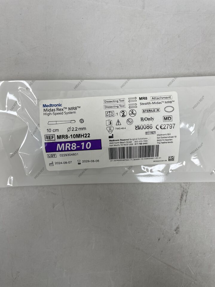 MR8-10MH22 - MEDTRONIC - Midas Rex MR8, Match Head Fluted 10cm, 2.2mm, (EA) - ( Expiry Date: 2029-08-06 )