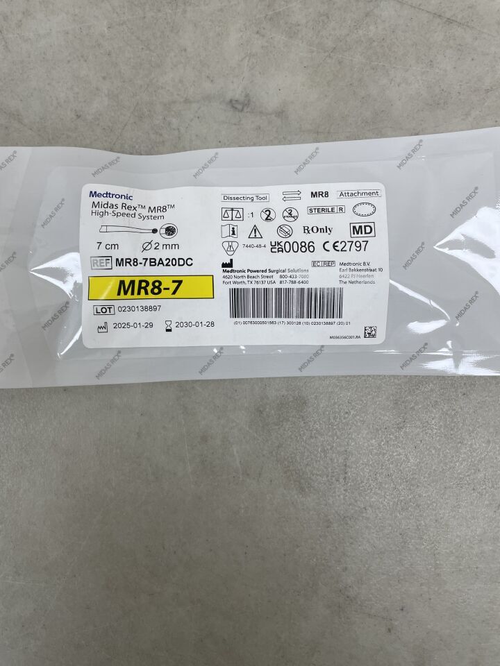 MR8-7BA20DC - MEDTRONIC - Midas Rex MR8 Ball Coarse Diamond Cutting Burr, 2 mm Head Diameter, 7 cm Shaft Length, (EA) - ( Expiry Date: 2030-01-28 )