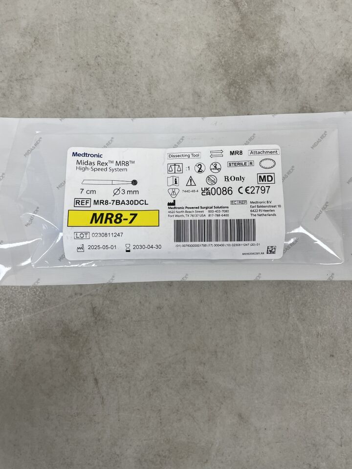 MR8-7BA30DCL - MEDTRONIC - Midas Rex MR8 Long Ball Diamond Coarse Cutting Burr, 3 mm Head Diameter, 7 cm Shaft Length, (EA) - ( Expiry Date: 2030-04-30 )