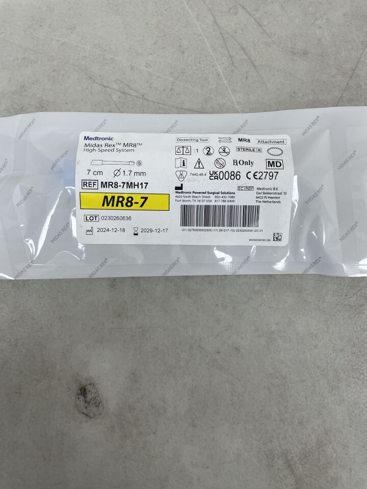 MR8-7MH17 - MEDTRONIC - Midas Rex MR8 Match Head 7cm x 1.7mm, (EA) - ( Expiry Date: 2029-12-17 )