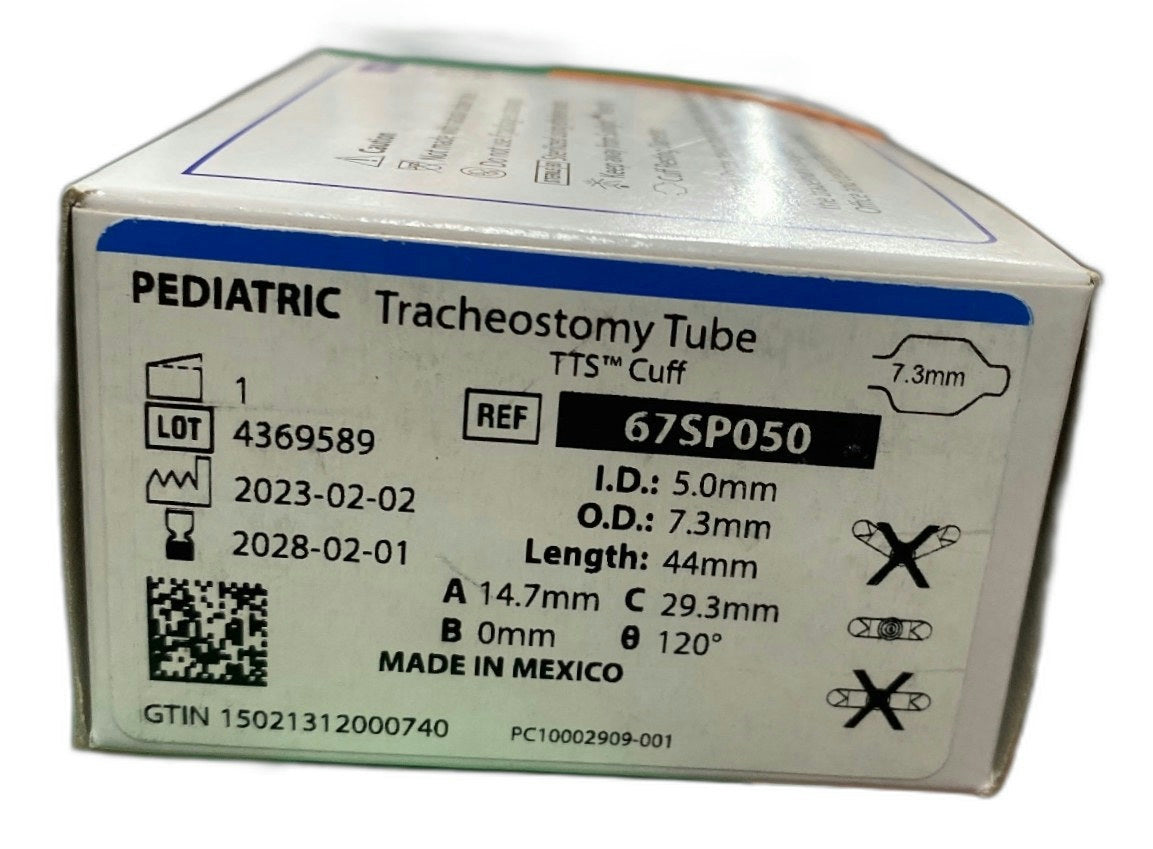 67SP050 - SMITHS MEDICAL - Medical Bivona Cuffed Pediatric Trach Tubes - Cuffed Pediatric Tracheostomy Tube, Size 5.0, (BX/1)