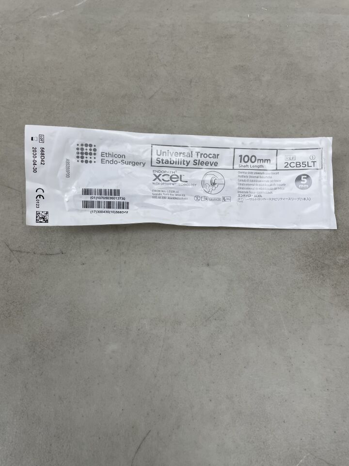 2CB5LT - ETHICON - Endopath Xcel Universal Sleeve Trocar with Optiview Technology, 5 dia. x 100 mm Length, (EA) - ( Expiry Date: 2030-04-30 )
