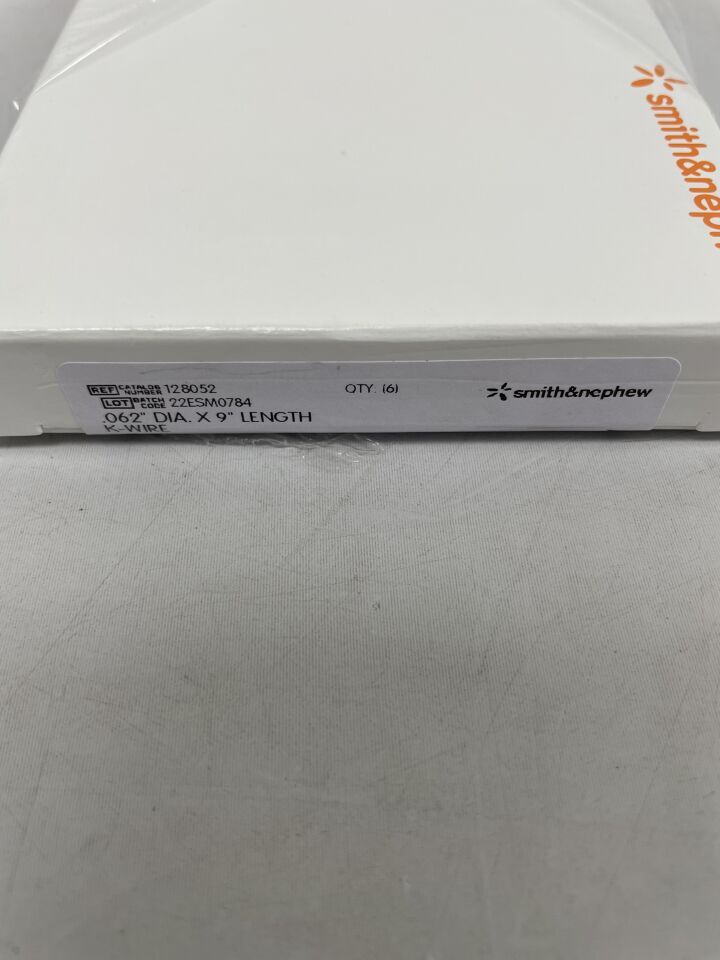 128052 - SMITH & NEPHEW - K-Wire Double-End Trocar, Diamond Point, Round, 0.062" dia. x 9" length , (BX/6) - ( Expiry Date: 2099-01-31 )