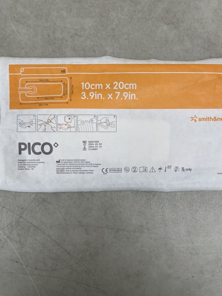 66022002-D - SMITH & NEPHEW - PICO 7 NPWT Dressing, 10cm x 20cm (Dressing ONLY) , (EA) - ( Expiry Date: 2026-07-01 )