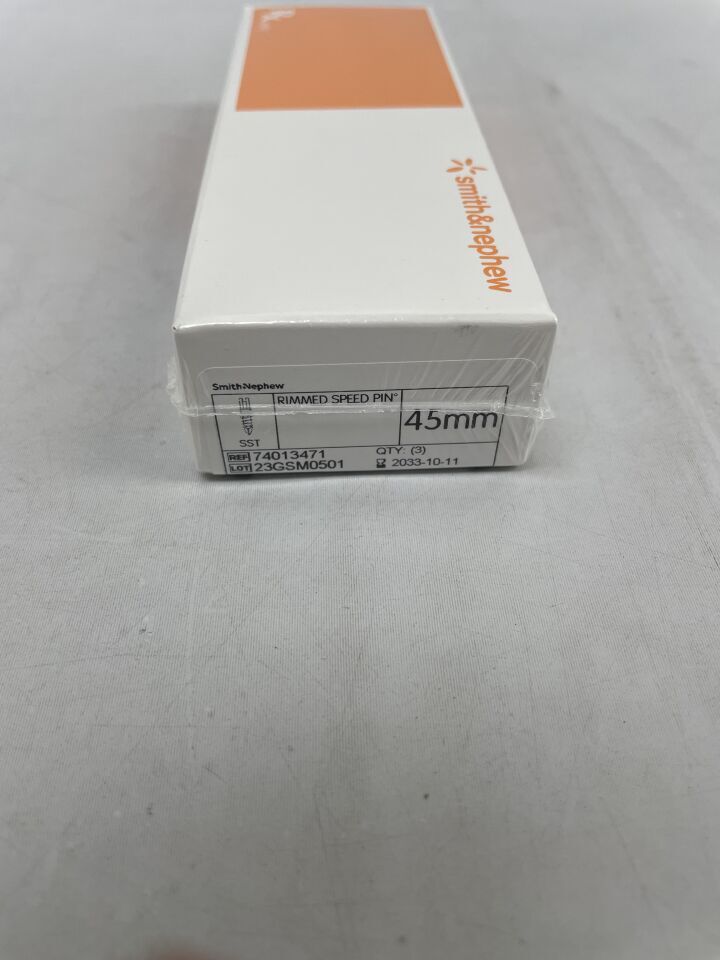 74013471 - SMITH & NEPHEW - rimmed speed pin 45mm, sst, (BX/3) - ( Expiry Date: 2033-10-11 )