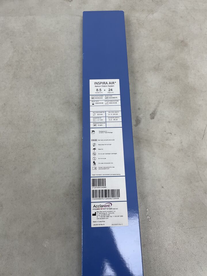 BC8524AZ - ACCLARENT - Inspira Air Balloon Dilation System 8.5mm x 24mm, (BX/1) - ( Expiry Date: 2025-03-09 )
