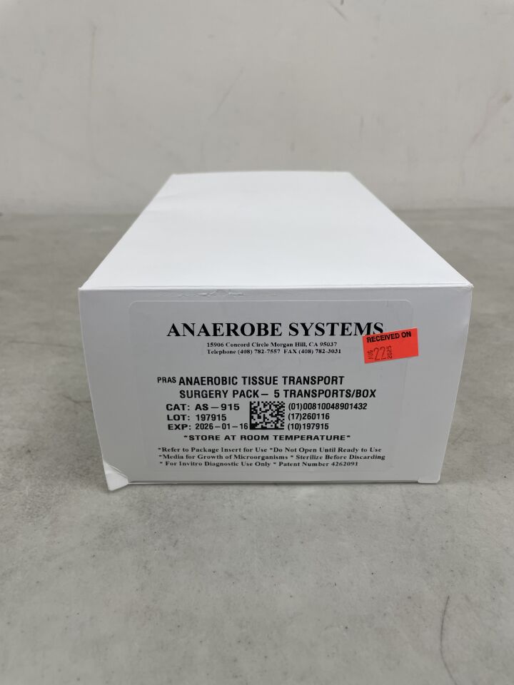 AS-915 - ANAEROBE - Anaerobe Tissue Transport Surgery Pack, (BX/5) - ( Expiry Date: 2026-01-16 )