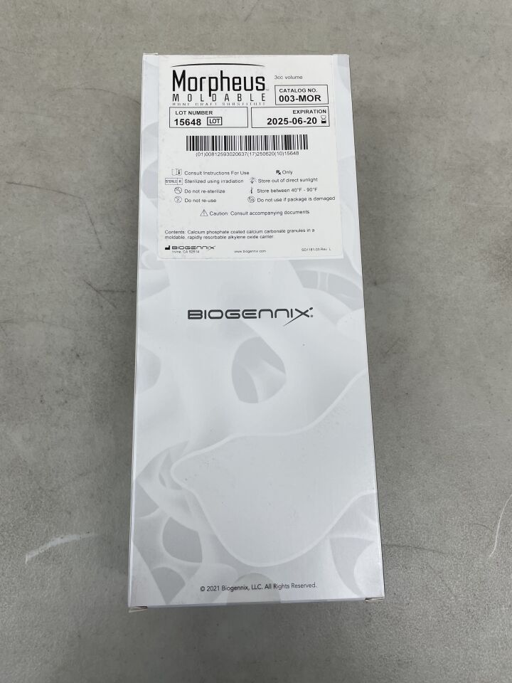 003-MOR - BIOGENNIX - Morpheus Moldable Bone Graft Substitute, 3cc, (BX/1) - ( Expiry Date: 2025-06-20 )