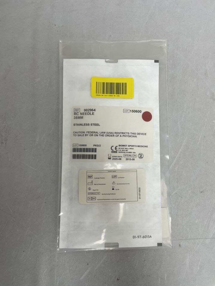 902964 - BIOMET - RC Needle, 35mm, (EA) - ( Expiry Date: 2025-12-01 )