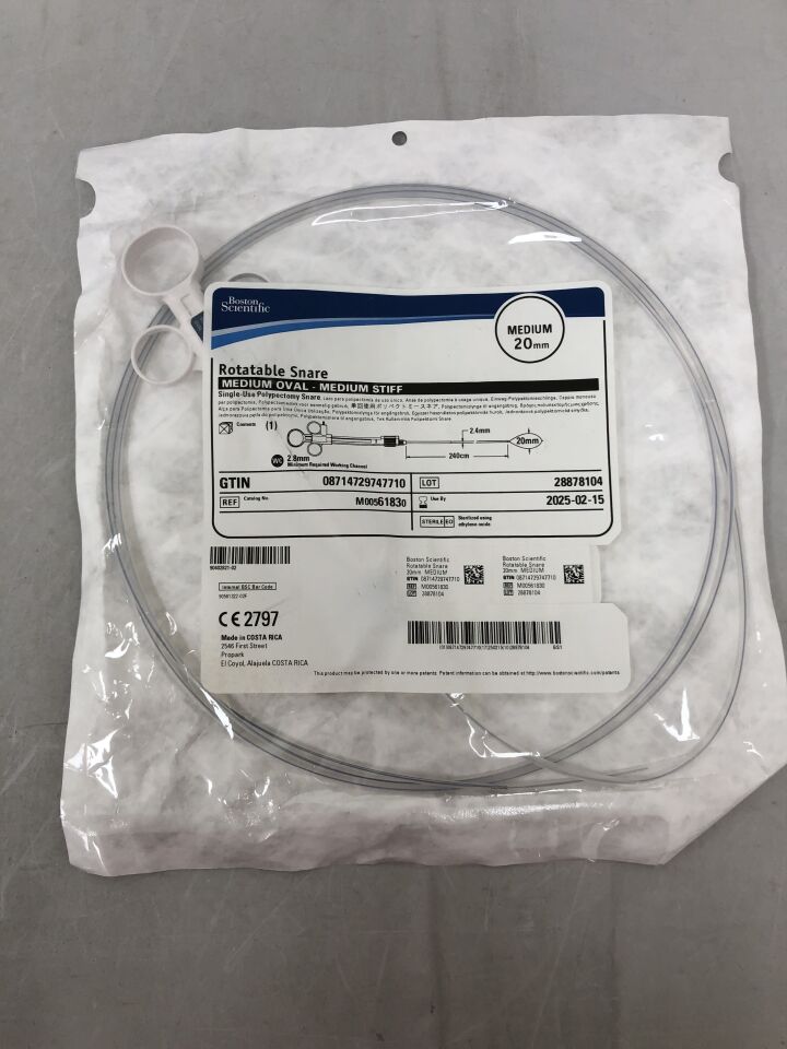 6183 - BOSTON SCIENTIFIC - Rotatable Snare Single-Use Polypectomy Device - Medium Oval, Medium Stiff - 20mm, (EA) - ( Expiry Date: 2026-05-09 )