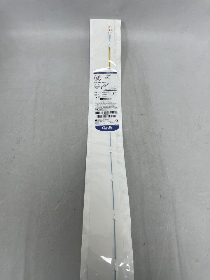 538-453S - CORDIS - Infiniti Diagnostic Catheter - PIG 145 Degree MOD - 4Fr x .038" x 110cm, (EA) - ( Expiry Date: 2025-05-31 )