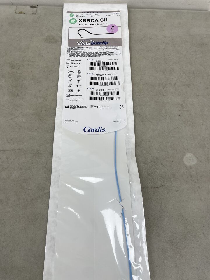 670-127-00 - CORDIS - Vista Brite Tip Guiding Catheter - XBRCA SH - 6Fr x .070" x 100cm, (EA) - ( Expiry Date: 2025-08-31 )