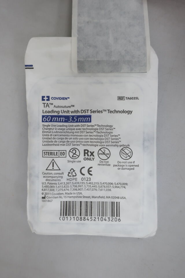 TA6035L - COVIDIEN - Loading Unit with DST Series Technology 60MM-3.5MM, (EA) - ( Expiry Date: 2026-02-28 )