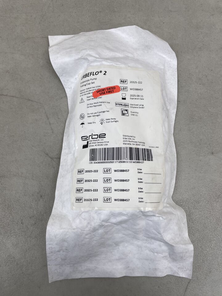 20325-222 - ERBE - ErbeFlow 2 Endoscopy Pump Tubing/Cap Set, (EA) - ( Expiry Date: 2025-09-11 )