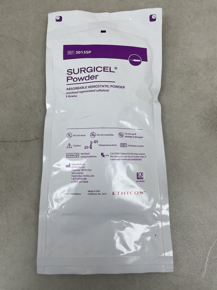 3013SP - ETHICON - Surgicel Powder Absorbable Hemostat, 3 g, (EA) - ( Expiry Date: 2026-01-31 )