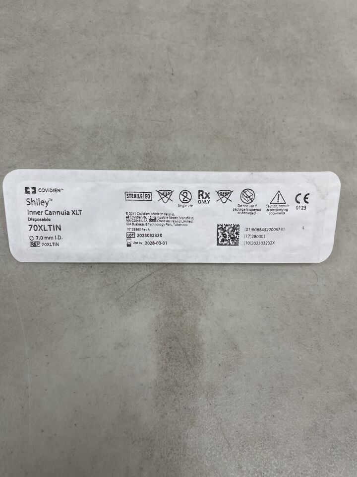 70XLTIN - COVIDIEN - Shiley Inner Cannula XLT 7.0mm, (EA) - ( Expiry Date: 2028-03-01 )
