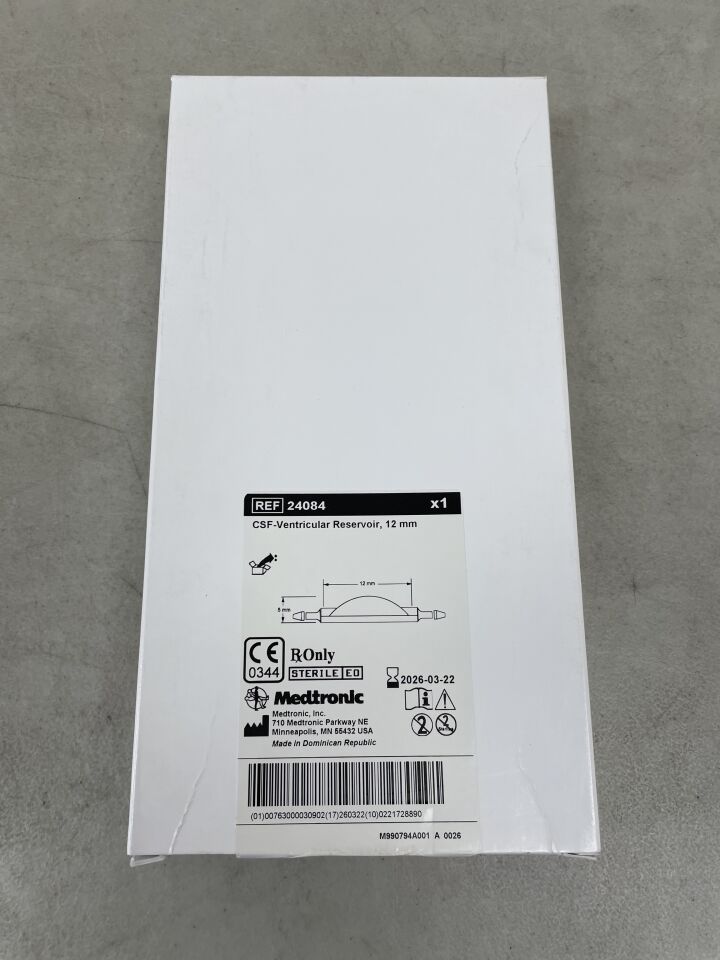 24084 - MEDTRONIC - CSF-Ventricular Reservoir 12mm, (BX/1) - ( Expiry Date: 2026-03-22 )