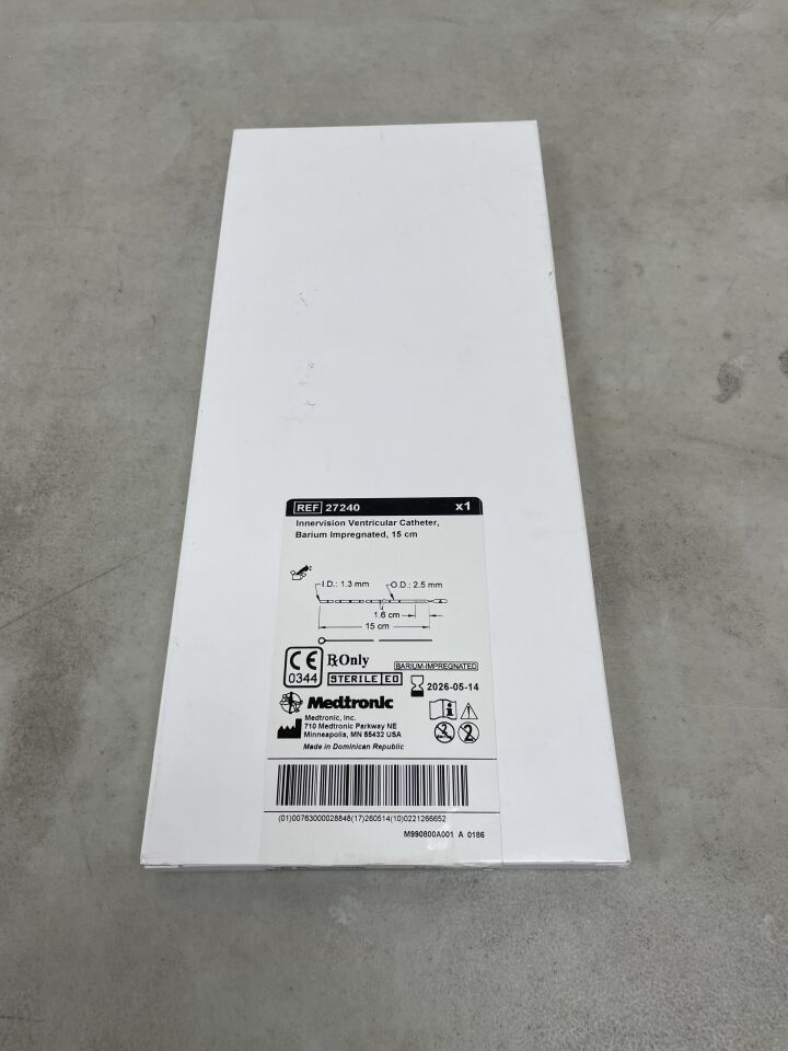 27240 - MEDTRONIC - Innervision Ventricular Catheter, Barium 15cm, (BX/1) - ( Expiry Date: 2026-05-14 )