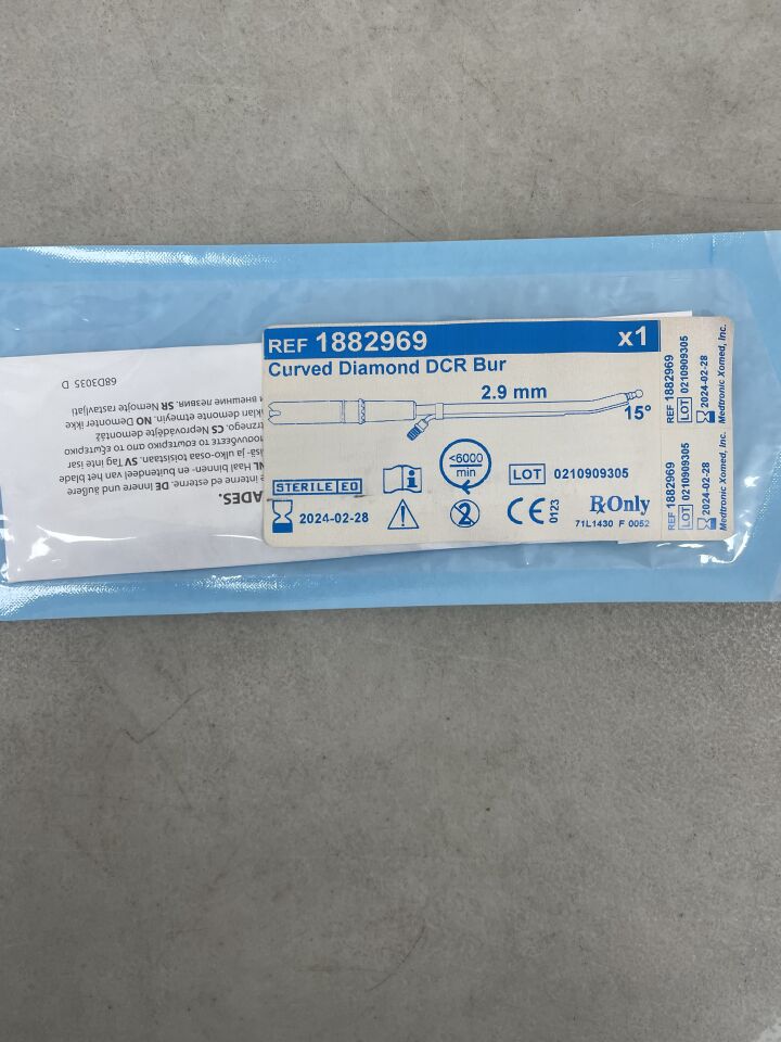 1882969 - MEDTRONIC - Curved Diamond DCR Bur 2.9mm x 15Deg, (EA) - ( Expiry Date: 2025-10-16 )
