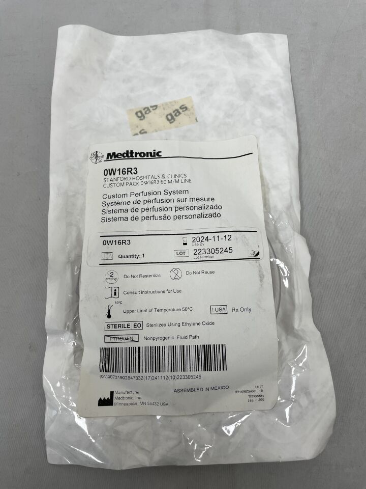 0W16R3 - MEDTRONIC - Custom Perfusion System 60 M/M Line, (EA) - ( Expiry Date: 2025-06-08 )