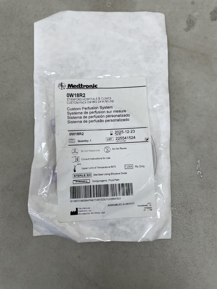0W18R2 - MEDTRONIC - Custom Perfusion System, 24 M/M Line, (EA) - ( Expiry Date: 2025-12-23 )