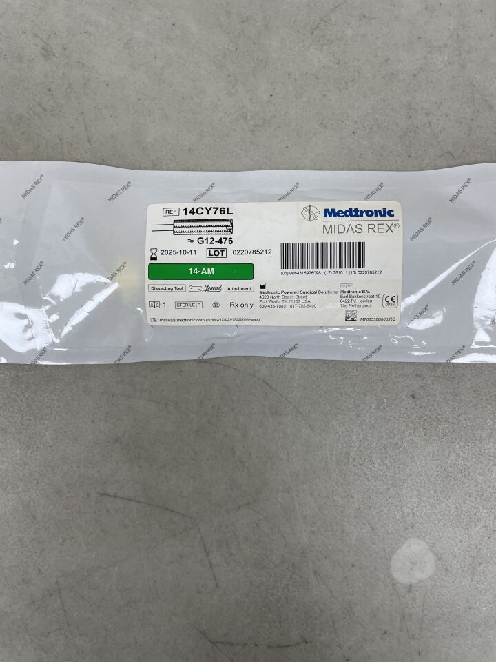 14CY76L - MEDTRONIC - Midas Rex Legend 14cm, 7.6mm Cylinder Long, (EA) - ( Expiry Date: 2025-10-11 )