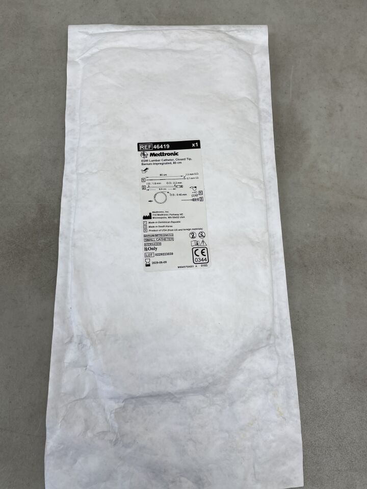 46419 - MEDTRONIC - EDM Lumbar Catheter, Closed Tip, Barium Impregnated, 80cm, (EA) - ( Expiry Date: 2029-06-09 )