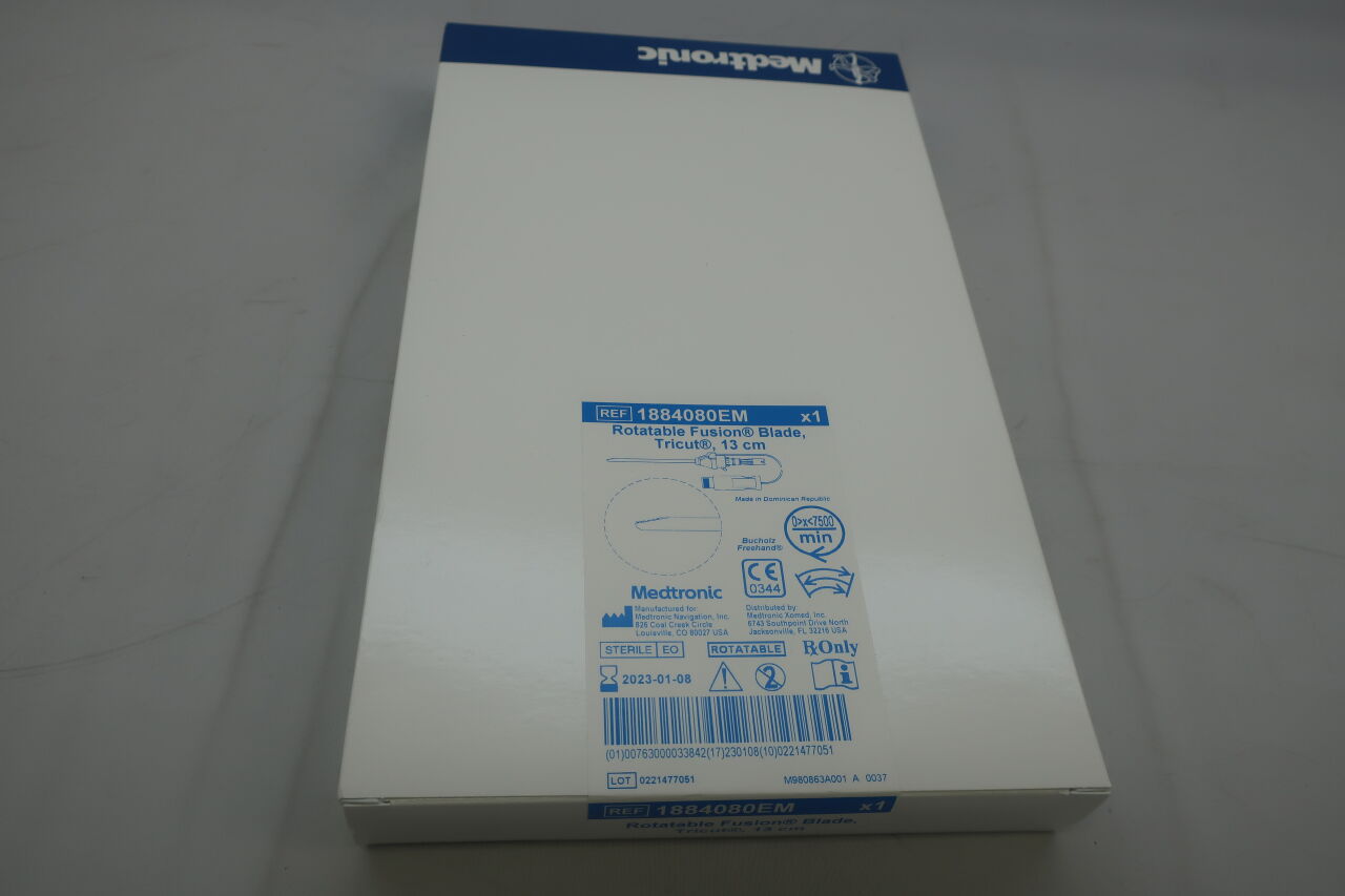 1884080EM - MEDTRONIC - 4.0mm Rotatable Fusion Blade, Tricut, 13cm with EM Tracking, (BX/1) - ( Expiry Date: 2025-11-10 )