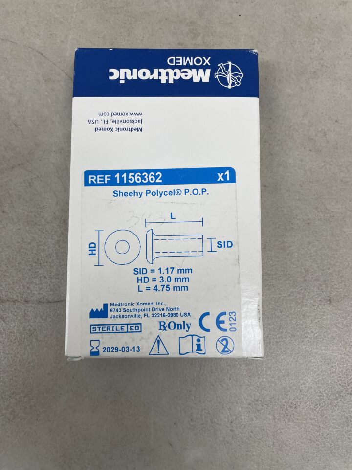 1156362 - MEDTRONIC - Sheehy Polycel POP Partial Ossicular Prosthesis 4.75mm, (BX/1) - ( Expiry Date: 2029-03-13 )