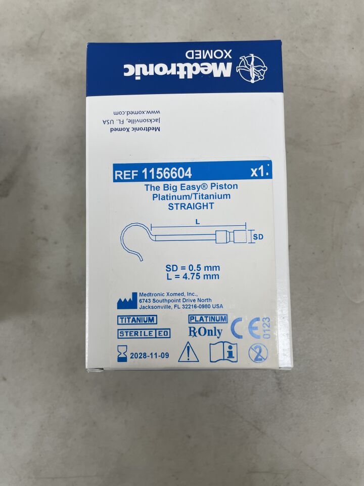 1156604 - MEDTRONIC - The Big Easy Piston, Straight 0.5mm x 1.25mm x 4.75mm, (BX/1) - ( Expiry Date: 2028-11-09 )