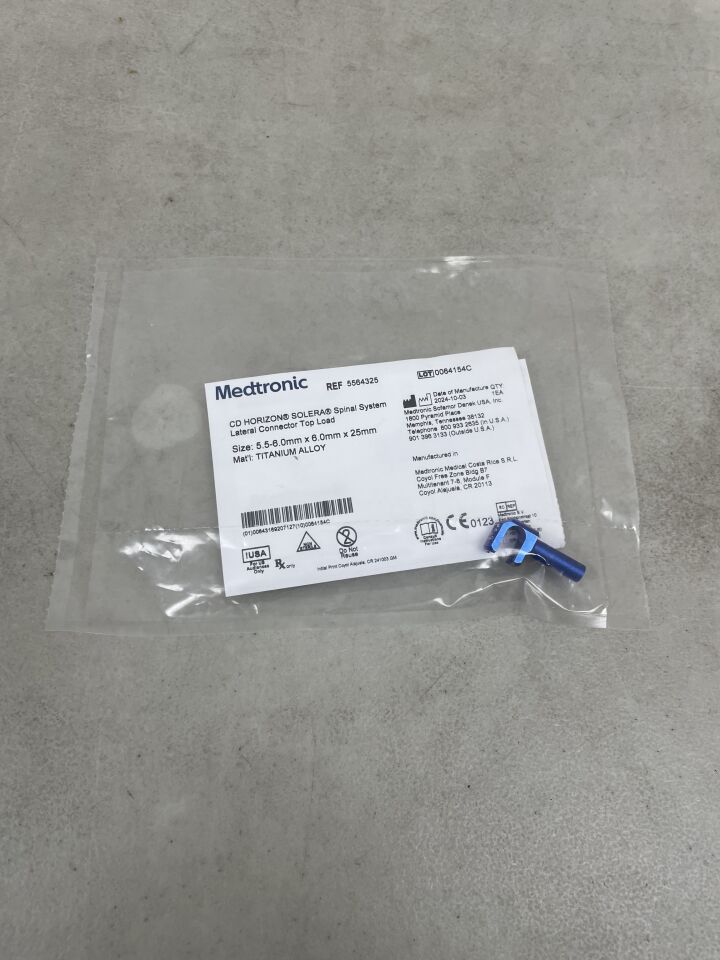 5564325 - MEDTRONIC - CD Horizon SOLERA Spinal System, Lateral Connector Top Load, 5.5-6.0 x 6.0 x 25mm, (EA) - ( Expiry Date: 2099-12-31 )