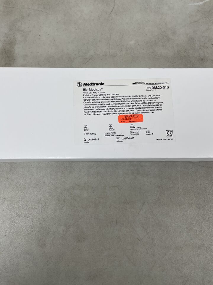 96820-010 - MEDTRONIC - Bio-Medicus 10F Femoral Arterial Cannula & Obturator, (BX/1) - ( Expiry Date: 2025-04-14 )