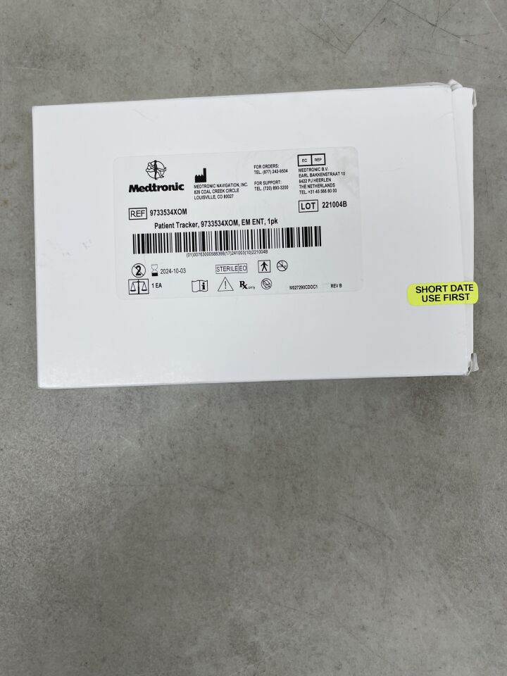 9733534XOM - MEDTRONIC - Patient Tracker, EM ENT, (BX/1) - ( Expiry Date: 2024-10-03 )