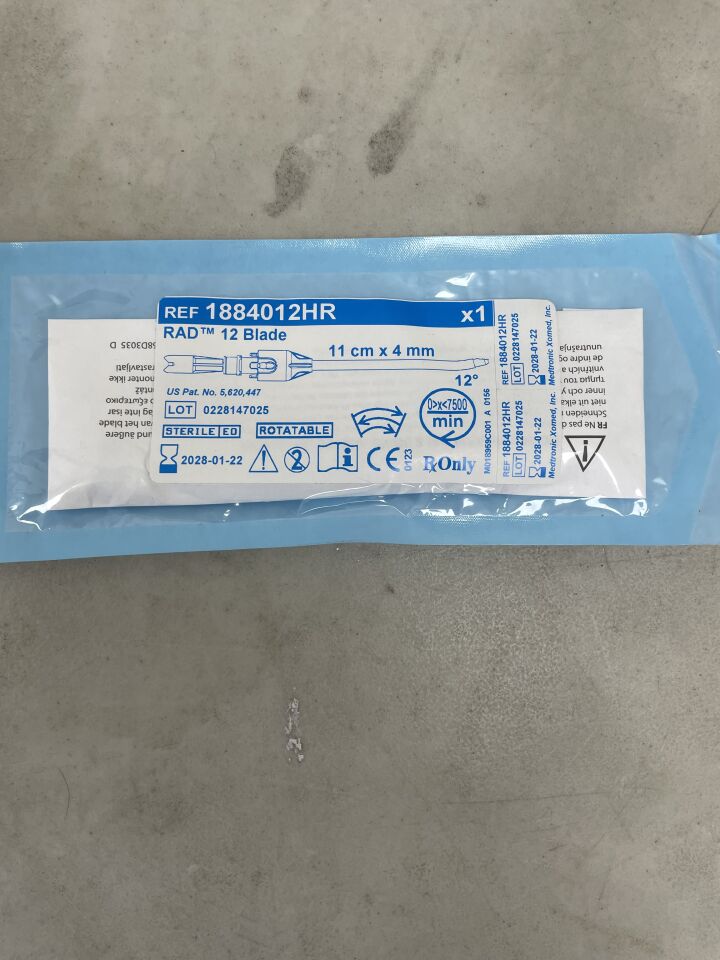 1884012HR - MEDTRONIC - RAD 12 Blade, 11cm x 4mm, (EA) - ( Expiry Date: 2028-01-22 )