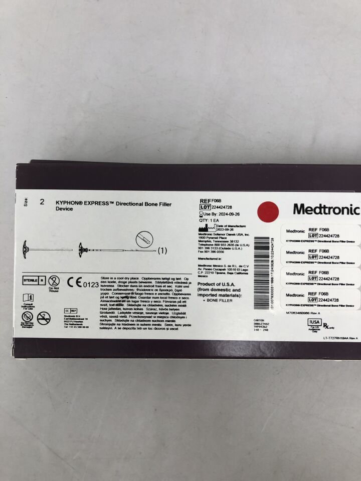 F06B - MEDTRONIC - Kyphon Express Directional Bone Filler Device, Size 2, (BX/1) - ( Expiry Date: 2025-08-17 )