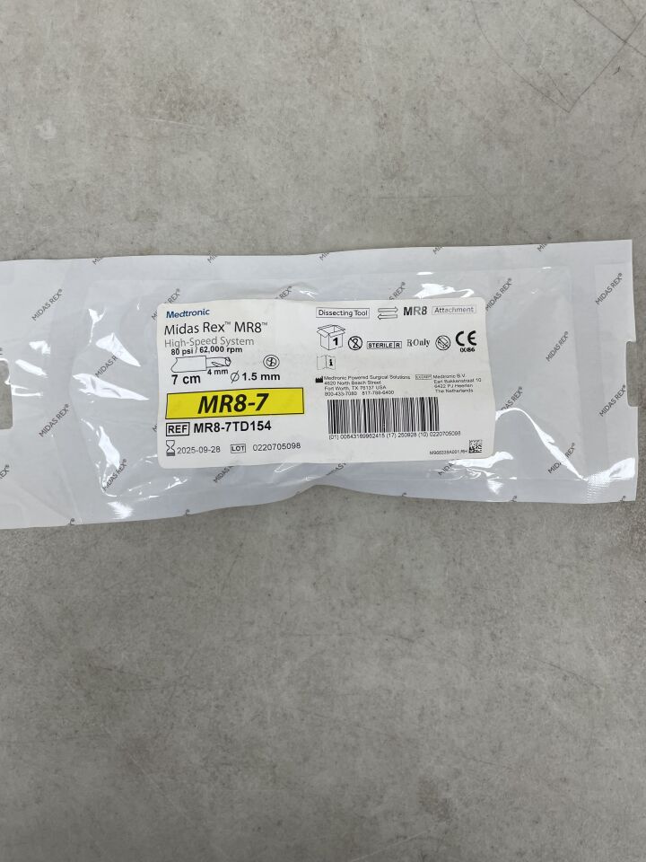 MR8-7TD154 - MEDTRONIC - Midas Rex MR8 Twist Drill, 1.5 mm Head Diameter, 4 mm Stop Depth, (EA) - ( Expiry Date: 2025-09-28 )