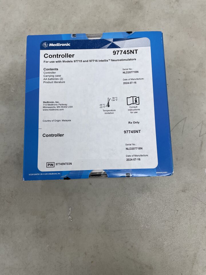 97745NT - MEDTRONIC - Controller For use with Models 97715/97716 Intellis Neurostimulators, (BX/1) - ( Expiry Date: 2099-12-31 )