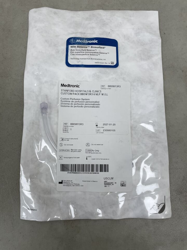BB0W13R3 - MEDTRONIC - Custom Perfusion System Stanford Hospitals and Clinics, (EA) - ( Expiry Date: 2027-01-20 )
