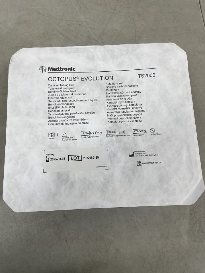 TS2000 - MEDTRONIC - Octopus Evolution Canister Tubing Set (Part of Kit), (EA) - ( Expiry Date: 2025-08-03 )