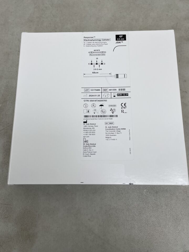 401309 - ST JUDE MEDICAL - Response Electrophysiology Catheter - 2-5-2mm - JSN - 6Fr x 65cm, (BX/1) - ( Expiry Date: 2026-12-31 )