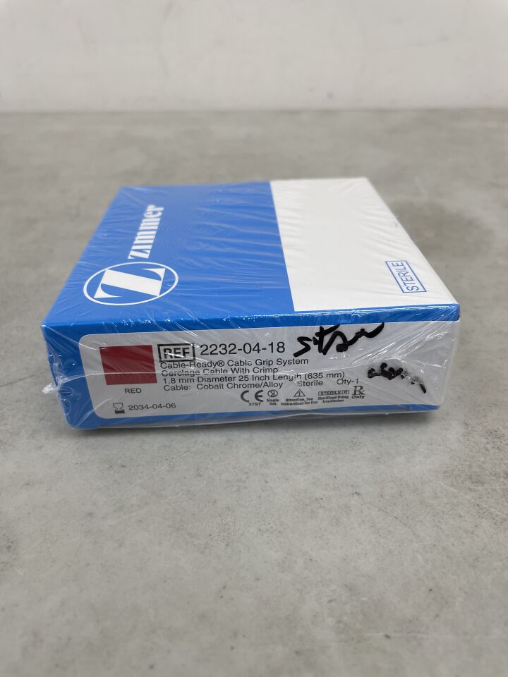 121370 - ZIMMER - Cerclage Cable w/Crimp: 1.8mm x 635mm, (BX/1) - ( Expiry Date: 2034-04-06 )