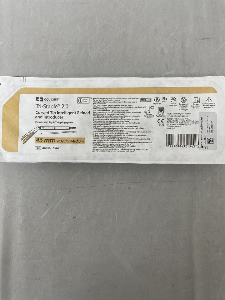 SIG45CTAVM - COVIDIEN - Vascular/Medium Tri-Staple 2.0 Curved Tip Reload 45mm , (EA) - ( Expiry Date: 2029-01-31 )