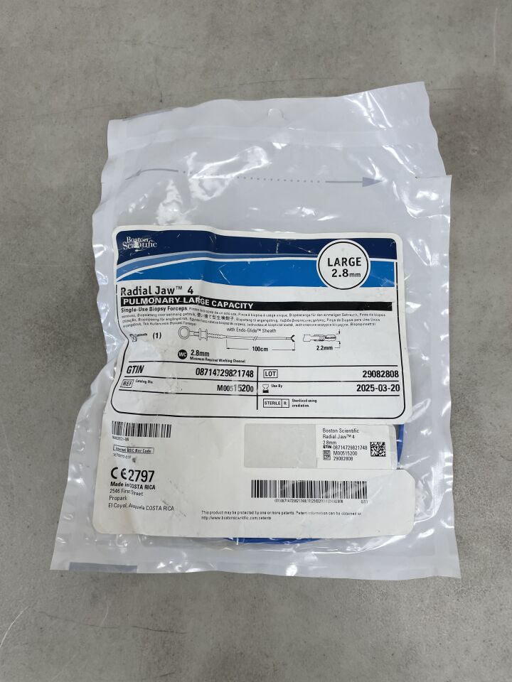 1520 - BOSTON SCIENTIFIC - Radial Jaw 4 Single-Use Biopsy Forceps - Pulmonary Large Capacity - 2.8mm x 100cm, (EA) - ( Expiry Date: 2025-03-20 )