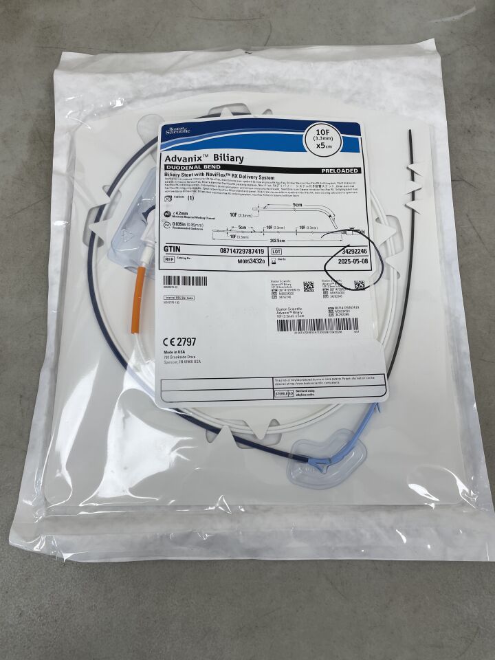 3432 - BOSTON SCIENTIFIC - Advanix Biliary Stent with NaviFlex RX Delivery System - Duodenal Bend/Preloaded - 10Fr x 5cm, (EA) - ( Expiry Date: 2026-02-06 )