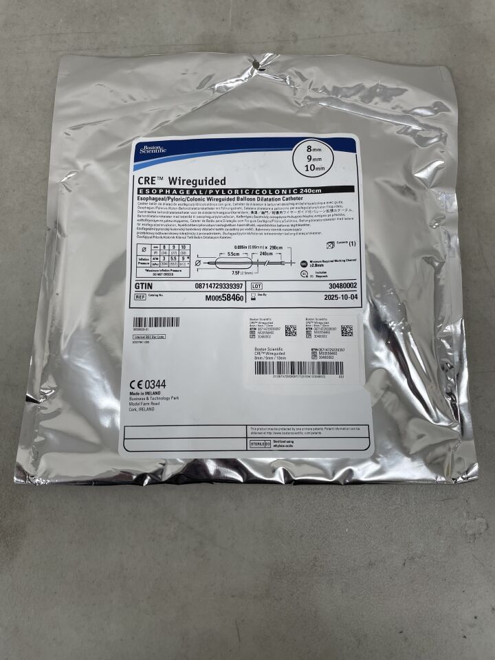 5846 - BOSTON SCIENTIFIC - CRE Wireguided, Esophageal/Pyloric/Colonic, 240cm, 8mm/9mm/10mm, (EA) - ( Expiry Date: 2025-10-04 )